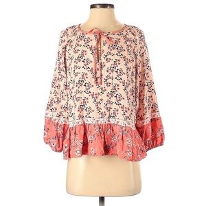Loft Long Sleeve Floral Boho Blouse l SIZE S